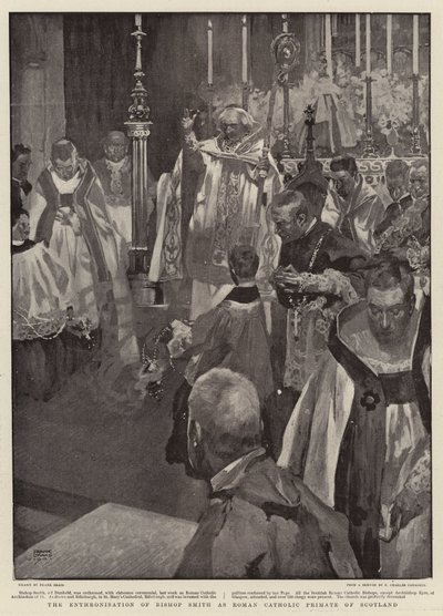 De Enthronisatie van Bisschop Smith als Rooms-Katholieke Primaat van Schotland door Frank Craig